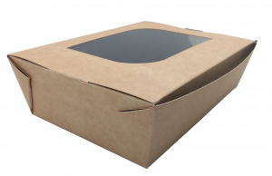 Boîtes snacking en carton pour repas avec fenêtre