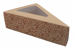 Boîtes snacking en carton pour tarte avec fenetre