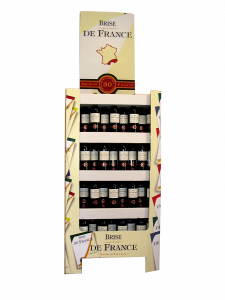 Présentoir PLV en carton pour magasin viticole